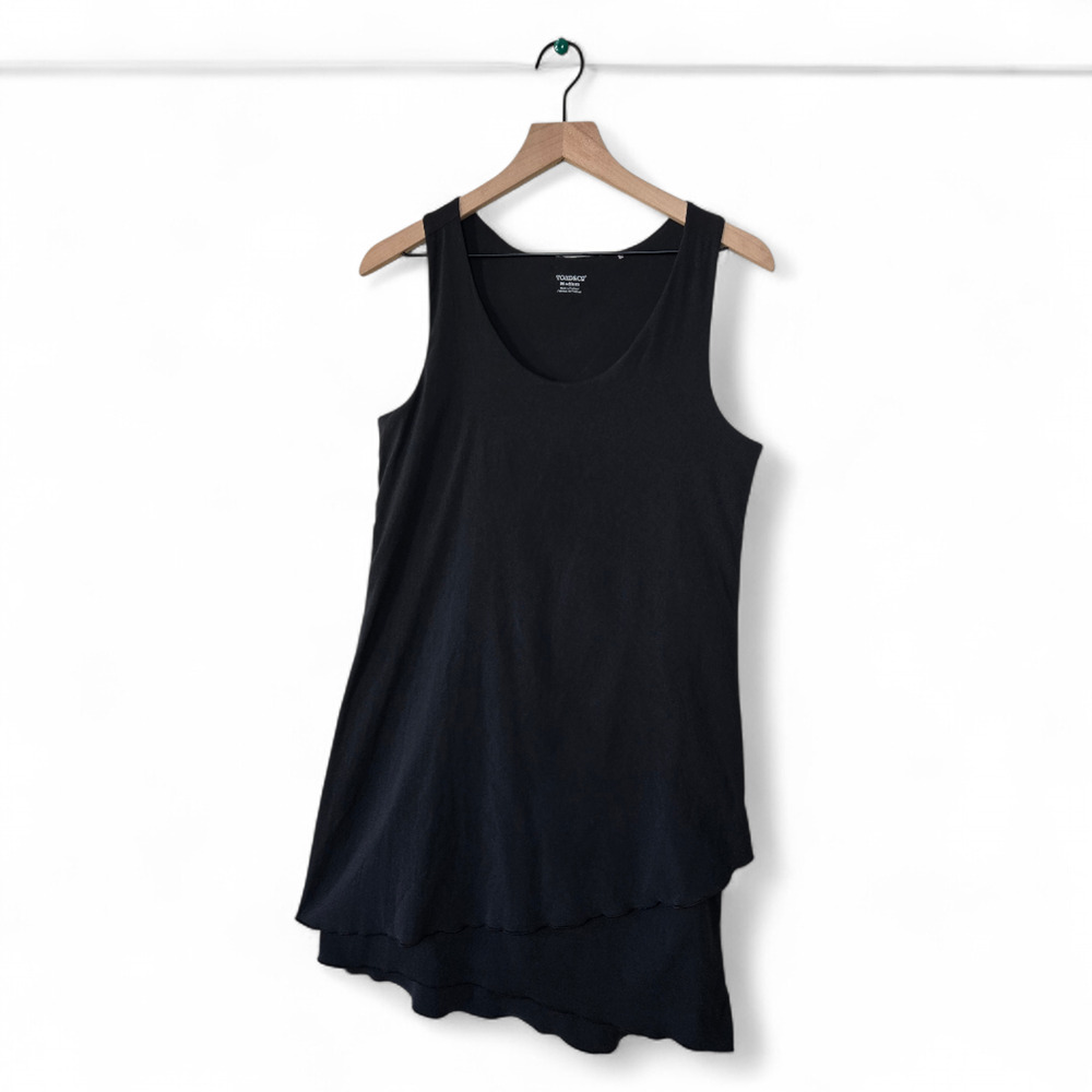 Toad & Co Mallorca Layered Dress  Hidden Pocket Black Size Medium